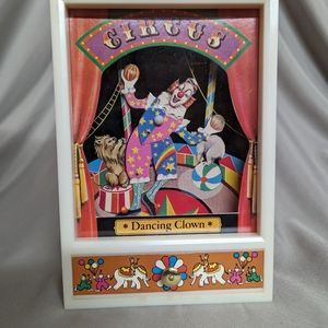 Vintage dancing clown music jewelry box